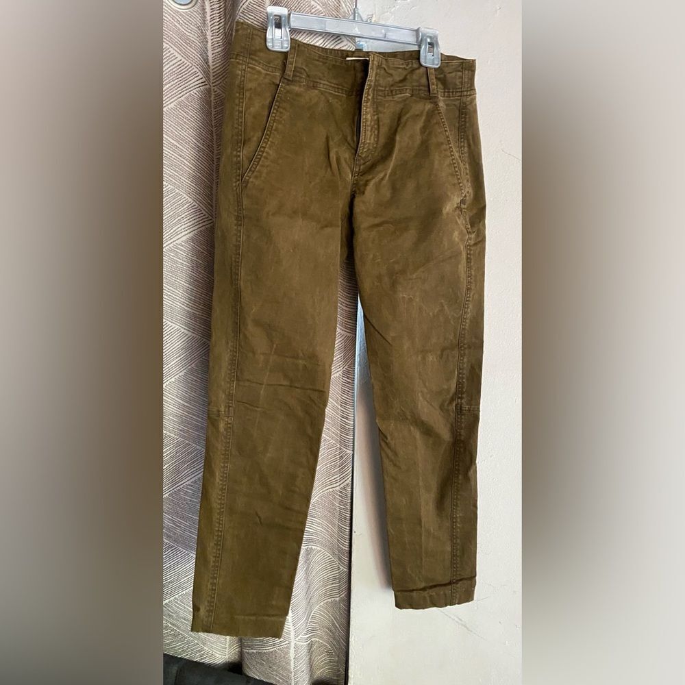 A.L.C Skinny Utility Pants Cotton Khaki Olive Green Sz 4
